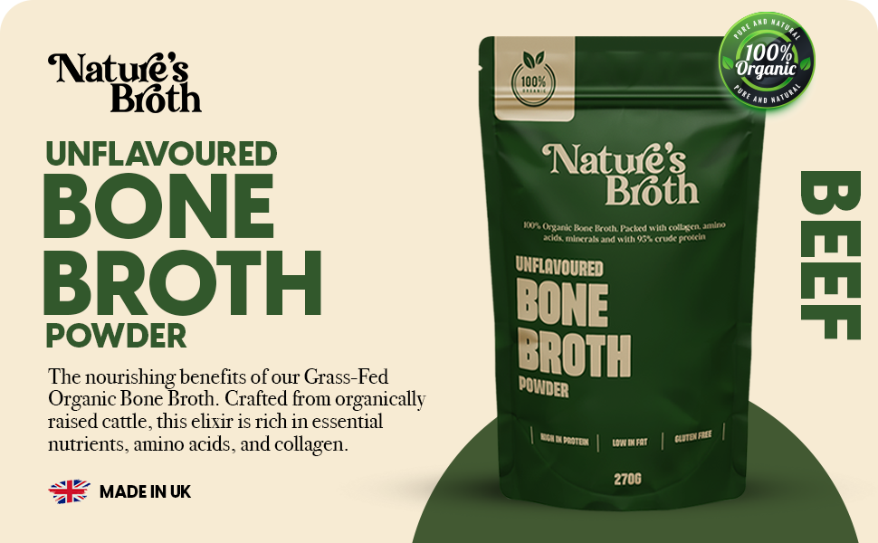 Organic Unflavoured Bone Broth 270g