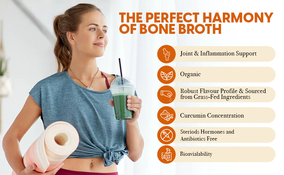 Organic Bone Broth with Turmeric Extract and Black Pepper 270g