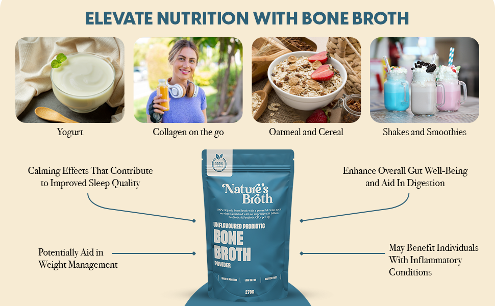 Organic Bone Broth Infused with Probiotics 270g