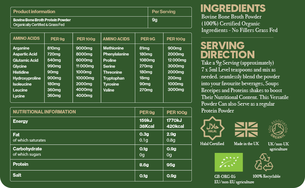 Organic Unflavoured Bone Broth 270g
